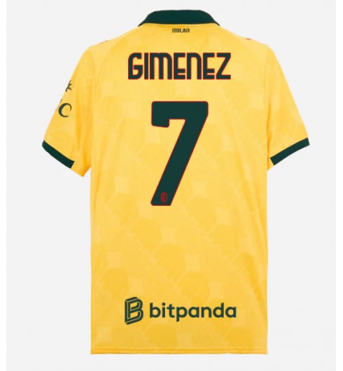 Moške Nogometnih dresov AC Milan Santiago Gimenez #7 Tretji 2025-26 Kratki rokavi Moške Nogometnih dresov AC Milan Santiago Gimenez #7 Tretji 2025-26 Kratki rokavi